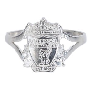 Official Liverpool FC Sterling Silver Split Shank Ring Large