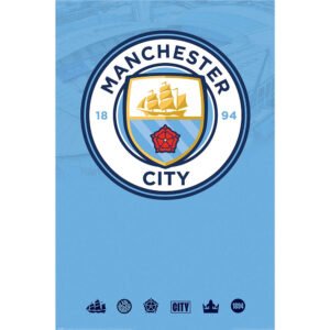 TM-05250-Manchester-City-FC-Crest-Poster-162 Official Manchester City FC Crest Poster 162