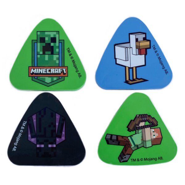 TM-05299-Minecraft-4pk-Eraser-Set-1 Official Minecraft 4pk Eraser Set
