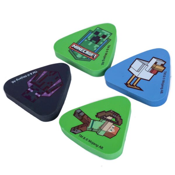 TM-05299-Minecraft-4pk-Eraser-Set Official Minecraft 4pk Eraser Set