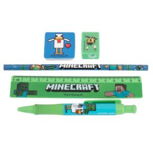 TM-05300-Minecraft-5pc-Stationery-Set Official Minecraft 5pc Stationery Set