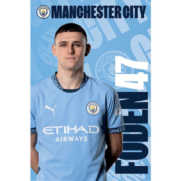 TM-05381-Manchester-City-FC-Foden-Poster-180 Official Manchester City FC Foden Poster 180