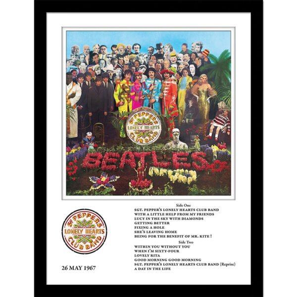 TM-05495-The-Beatles-Sgt-Pepper-Framed-Collector-Print Official The Beatles Sgt Pepper Framed Collector Print