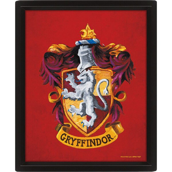 TM-05579-Harry-Potter-Gryffindor-Framed-3D-Picture-1 Official Harry Potter Gryffindor Framed 3D Picture