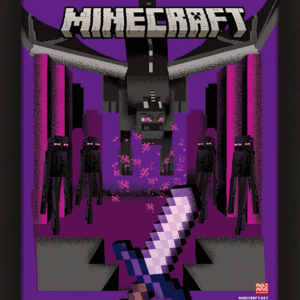 Official Minecraft Dragon Duel Framed 3D Picture