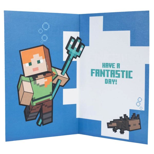 Official Minecraft Explore Birthday Card