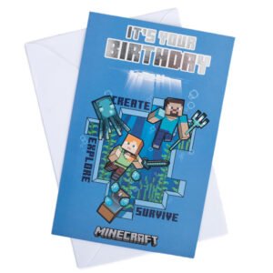 TM-05640-Minecraft-Birthday-Card Official Minecraft Explore Birthday Card