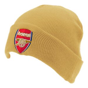 TM-05755-Arsenal-FC-Gold-Cuff-Beanie Official Arsenal FC Gold Cuff Beanie