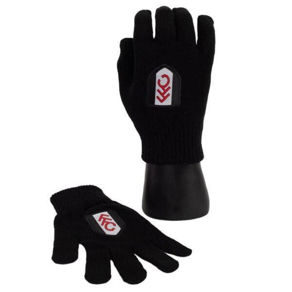 TM-05896-Fulham-FC-Knitted-Gloves-Junior Official Fulham FC Knitted Gloves Junior