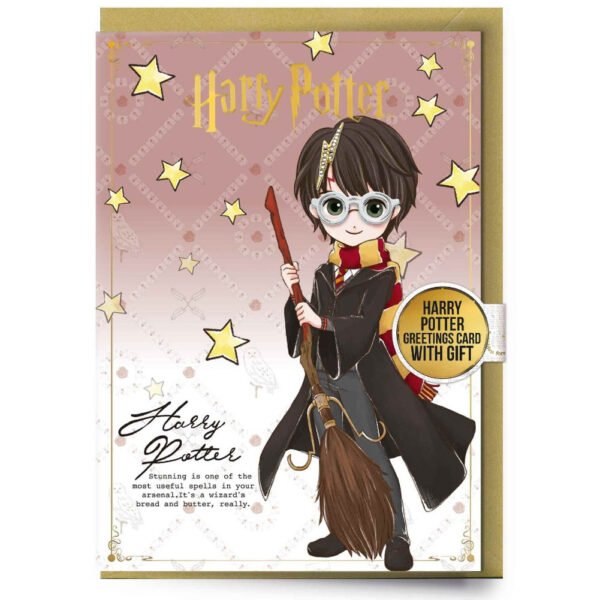 TM-05899-Harry-Potter-Greetings-Card-with-Badge Official Harry Potter Greetings Card with Badge