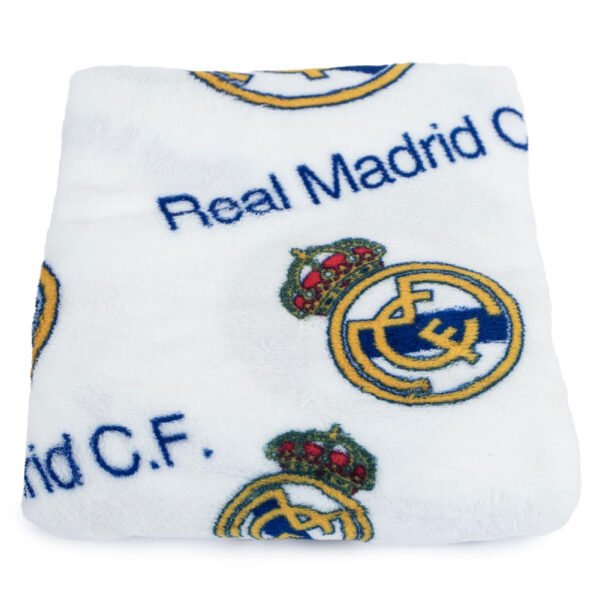 Official Real Madrid CF Multi Crest Fleece Blanket
