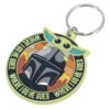 Official Star Wars: The Mandalorian Grogu & Mando PVC Keyring