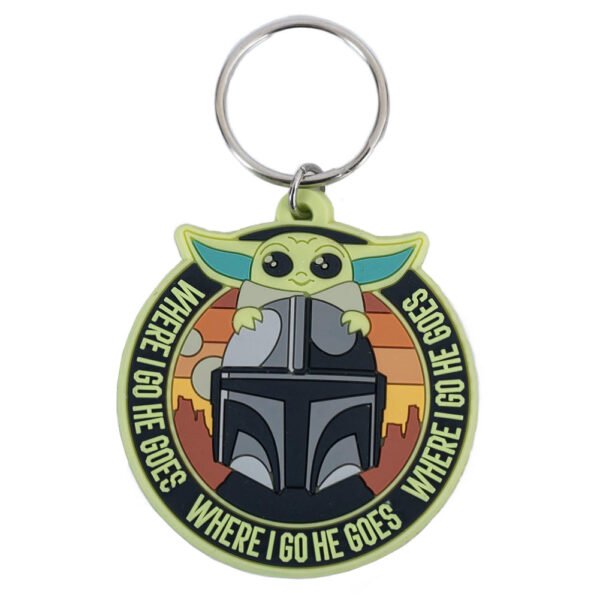 Official Star Wars: The Mandalorian Grogu & Mando PVC Keyring
