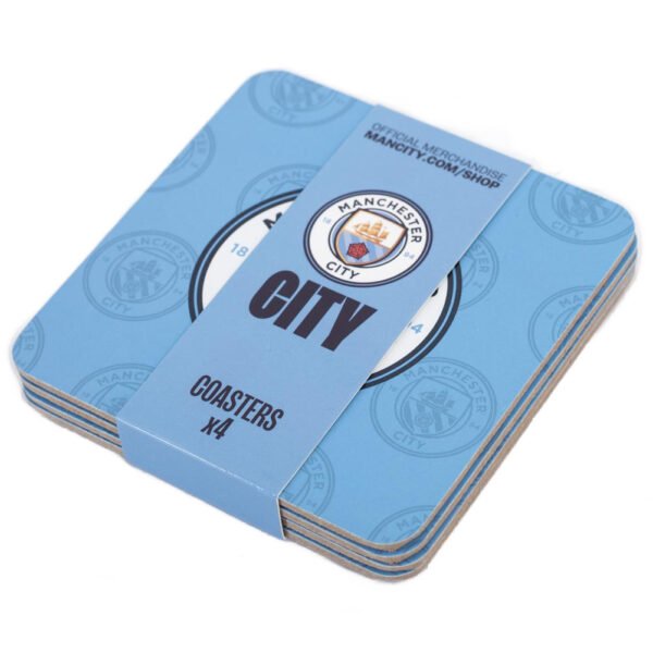 Official Manchester City FC 4pk Cork Coaster