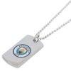 Official Manchester City FC Colour Crest Dog Tag & Chain