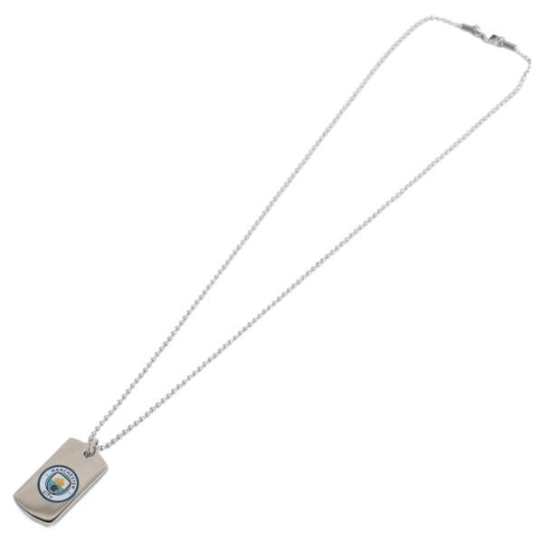 Official Manchester City FC Colour Crest Dog Tag & Chain