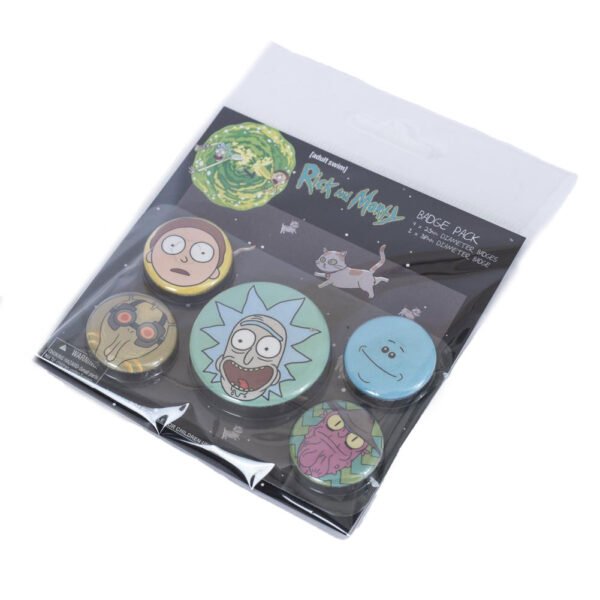 TM-06216-Rick-And-Morty-Heads-Button-Badge-Set-2 Official Rick And Morty Heads Button Badge Set