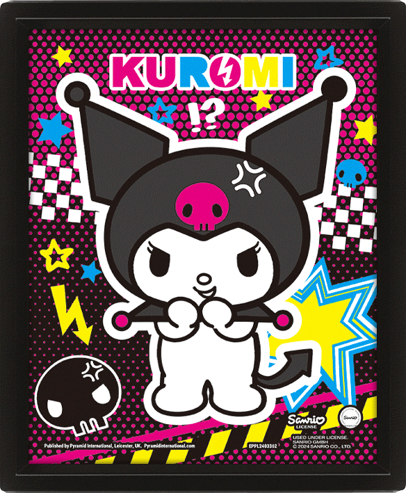 TM-06228-Kuromi-Framed-3D-Picture Official Kuromi Framed 3D Picture