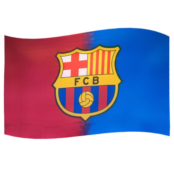 TM-06333-FC-Barcelona-Crest-Flag Official FC Barcelona Crest Flag