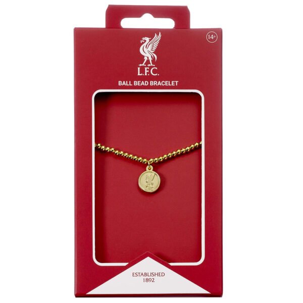 Official Liverpool FC Gold Finish Bead Bracelet