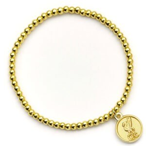 Official Liverpool FC Gold Finish Bead Bracelet