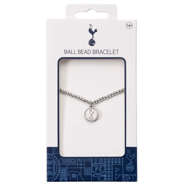 Official Tottenham Hotspur FC Silver Finish Bead Bracelet