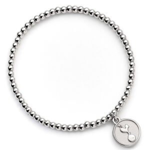TM-06357-Tottenham-Hotspur-FC-Silver-Finish-Bead-Bracelet Official Tottenham Hotspur FC Silver Finish Bead Bracelet