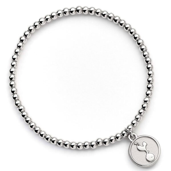 Official Tottenham Hotspur FC Silver Finish Bead Bracelet