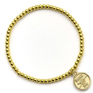 Official Arsenal FC Gold Finish Bead Bracelet