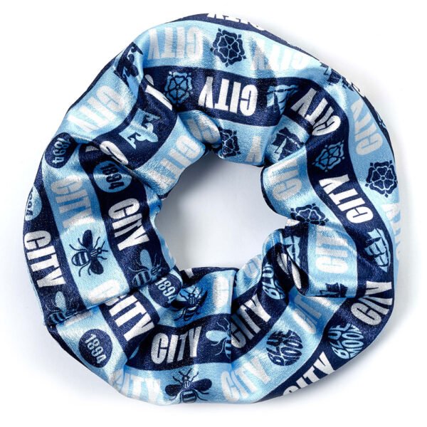TM-06366-Manchester-City-FC-Hair-Scrunchie Official Manchester City FC Hair Scrunchie