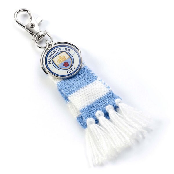 TM-06372-Manchester-City-FC-Blue-Bar-Scarf-Bag-Charm Official Manchester City FC Blue Bar Scarf Bag Charm