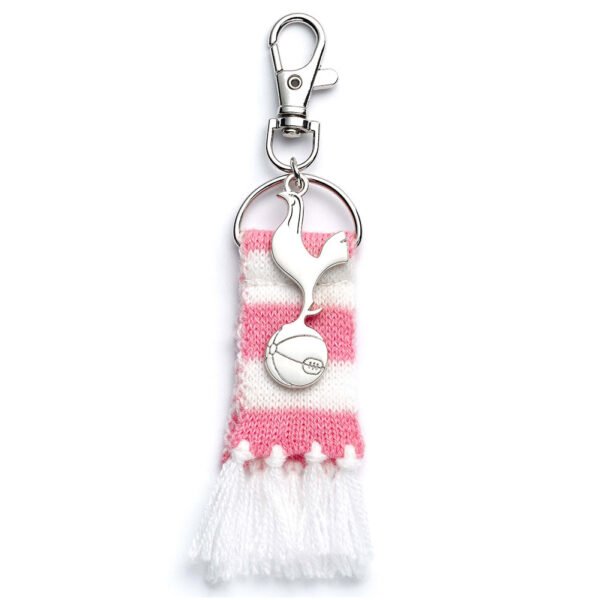 TM-06375-Tottenham-Hotspur-FC-Pink-Bar-Scarf-Bag-Charm-1 Official Tottenham Hotspur FC Pink Bar Scarf Bag Charm