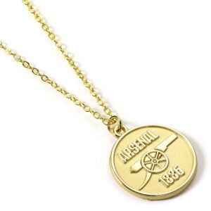 Official Arsenal FC Gold Finish Crest Necklace