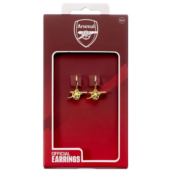 TM-06398-Arsenal-FC-Gold-Finish-Cannon-Hoop-Earrings-1 Official Arsenal FC Gold Finish Cannon Hoop Earrings
