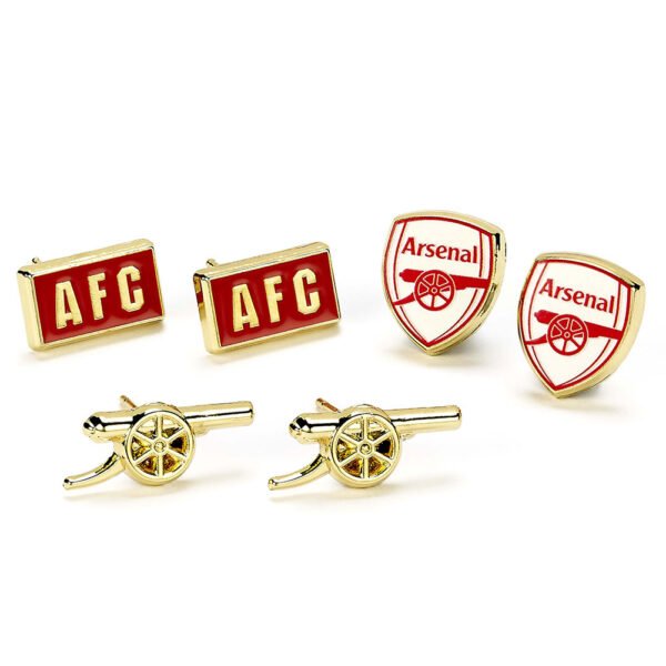 TM-06399-Arsenal-FC-Stud-Earring-Set Official Arsenal FC Stud Earring Set