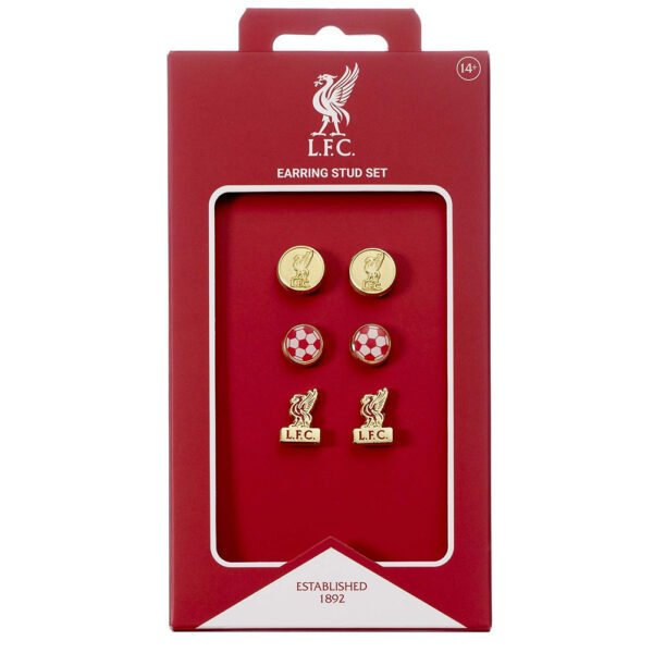 TM-06400-Liverpool-FC-Stud-Earring-Set-3 Official Liverpool FC Stud Earring Set