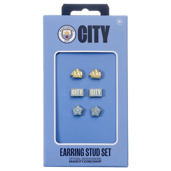 TM-06401-Manchester-City-FC-Stud-Earring-Set-3 Official Manchester City FC Stud Earring Set