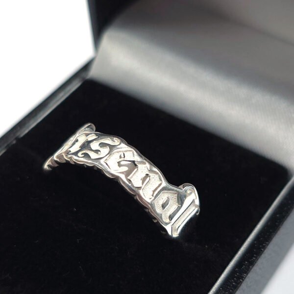 Official Arsenal FC Sterling Silver Text Ring - T