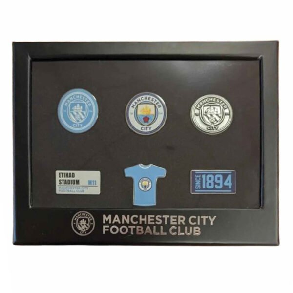 TM-06449-Manchester-City-FC-6pc-Badge-Set-1 Official Manchester City FC 6pc Badge Set