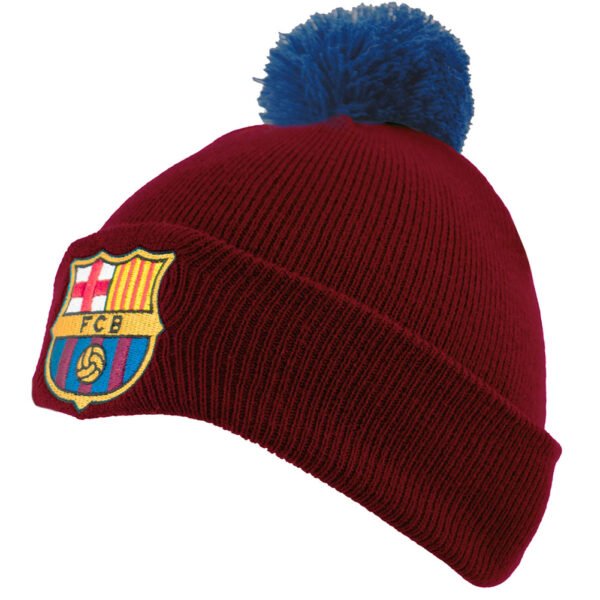 TM-06555-FC-Barcelona-Red-Ski-Hat Official FC Barcelona Red Ski Hat