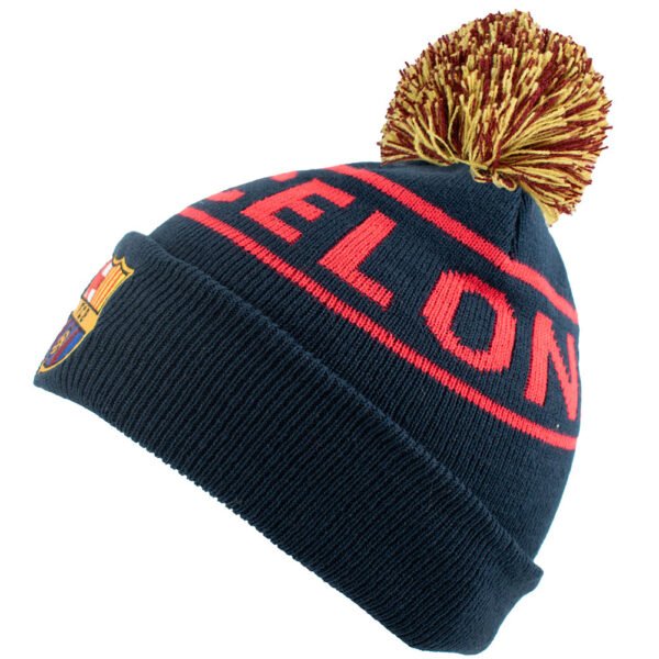 TM-06556-FC-Barcelona-Text-Ski-Hat-1 Official FC Barcelona Text Ski Hat