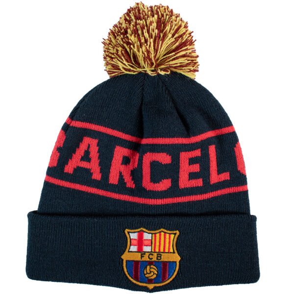 TM-06556-FC-Barcelona-Text-Ski-Hat-2 Official FC Barcelona Text Ski Hat