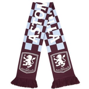 TM-06558-Aston-Villa-FC-Checked-Scarf Official Aston Villa FC Checked Scarf