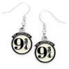 Official Harry Potter Silver Plated 9 & 3 Quarters Hook Earrings