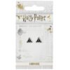 Official Harry Potter Silver Plated Deathly Hallows Stud Earrings