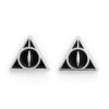 Official Harry Potter Silver Plated Deathly Hallows Stud Earrings