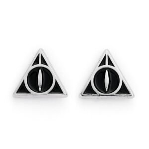 TM-06621-Harry-Potter-Silver-Plated-Deathly-Hallows-Stud-Earrings Official Harry Potter Silver Plated Deathly Hallows Stud Earrings