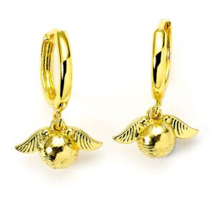 TM-06622-Harry-Potter-Gold-Plated-Golden-Snitch-Hoop-Earrings Official Harry Potter Gold Plated Golden Snitch Hoop Earrings