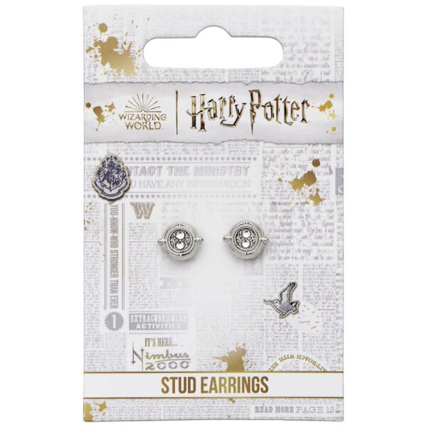 TM-06623-Harry-Potter-Silver-Plated-Time-Turner-Stud-Earrings-1 Official Harry Potter Silver Plated Time Turner Stud Earrings