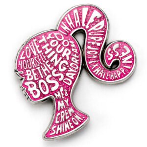 Official Barbie Sparkly Silhouette Pin Badge